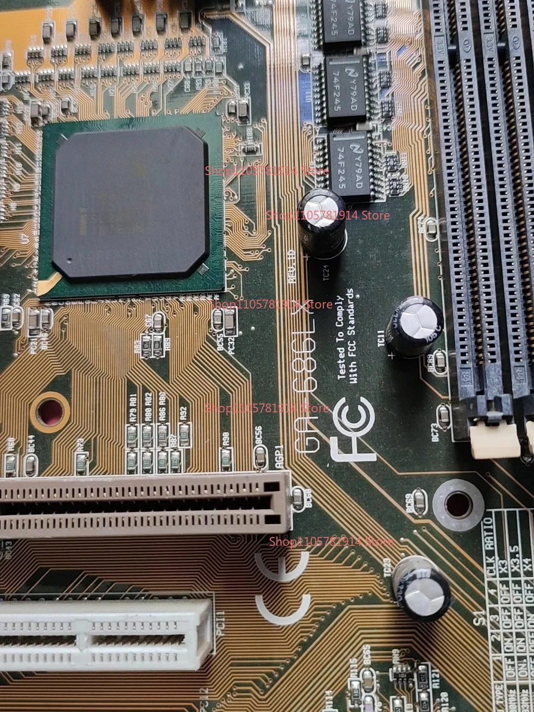 For Gigabyte GA-686LX Main Board SLOT1 Old Main Board Intel Pentium II Main Board Send CPU Memory Stick