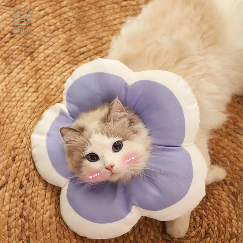 Adjustable Cat Recovery Collar Elizabethan Anti-Bite Lick Dog Neck Cone Pet Surgery Aid Comfortable Donut Design for Cats And Do