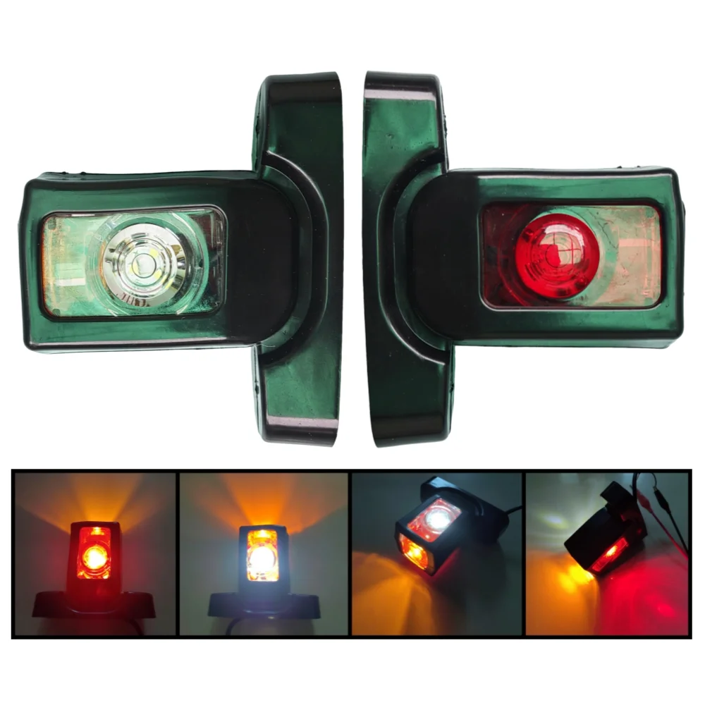 2Pcs LED Truck Sidelight 12V 24V Parking Lights Trailer Position Light Cargo Car Rabbit Light Side Marker Accessories Parts