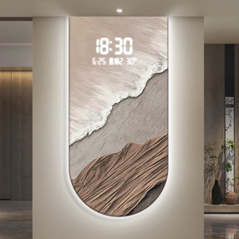 Led Modern Wall Clocks Stylish Luminous Aesthetic Art Mural Wall Watch Designer Silent Creative Wanduhr Living Room Decoration