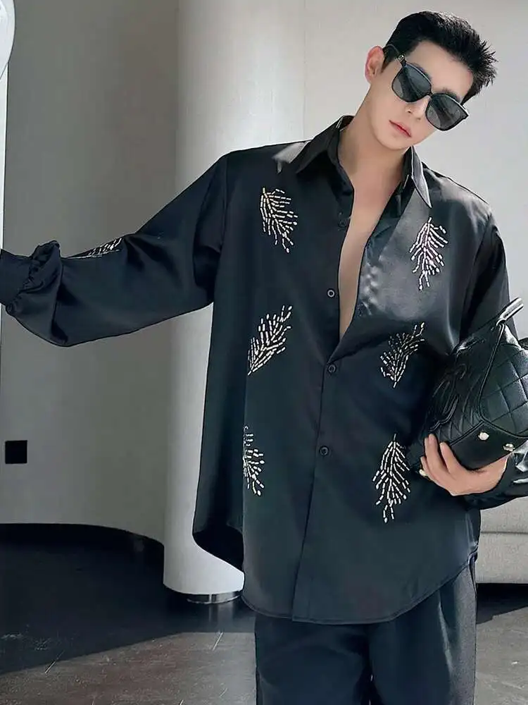 LUZHEN Stylish Long Personality Elegant Printed Sleeved Design Shirts 2025 Original New Korean Trendy Handsome Men's Tops LZ8996
