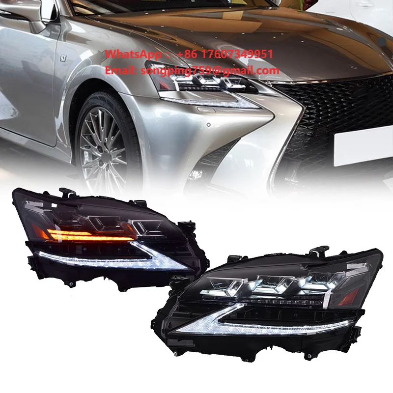 YU GUANG for Lexus High Quality Lexus GS 350 Headlights 2016-2020 Upgrade High Quality LED Head Lamp Daytime Running Light