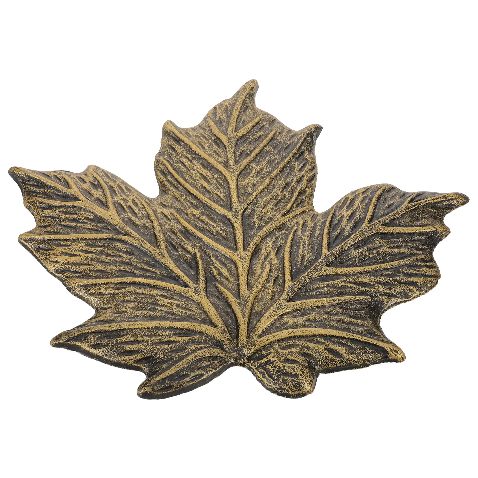 Metal Maple Leaf Wall Decor Textured Wrought Iron Wall Hanging Rustic Autumn Leaf Sculpture for Living Room Garden Bedroom Fall