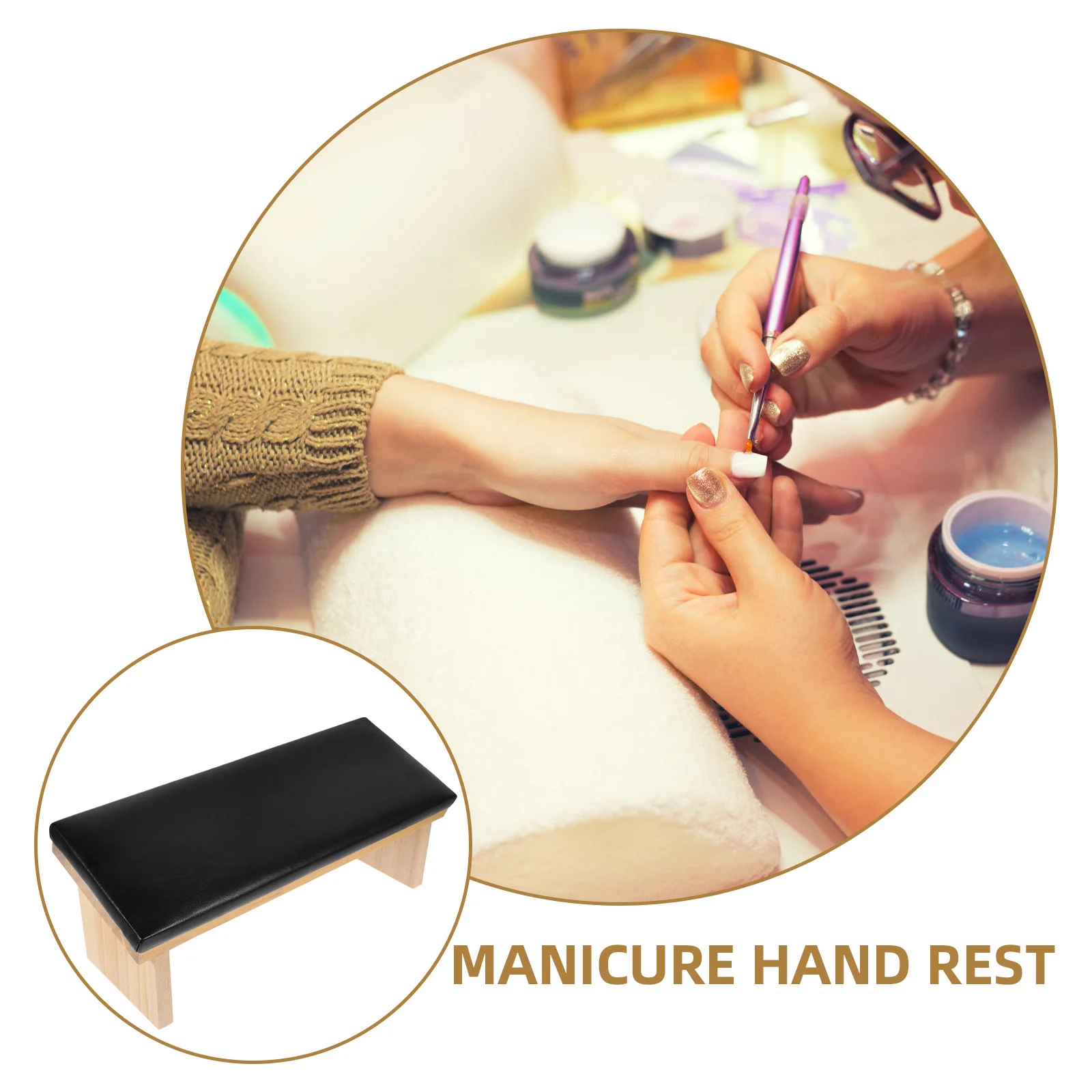 Descanso de braço para unhas, travesseiro de mão, suporte para manicure falsa, design ergonômico, fácil limpeza para salão de beleza, unhas acrílicas, ferramenta para arte em unhas