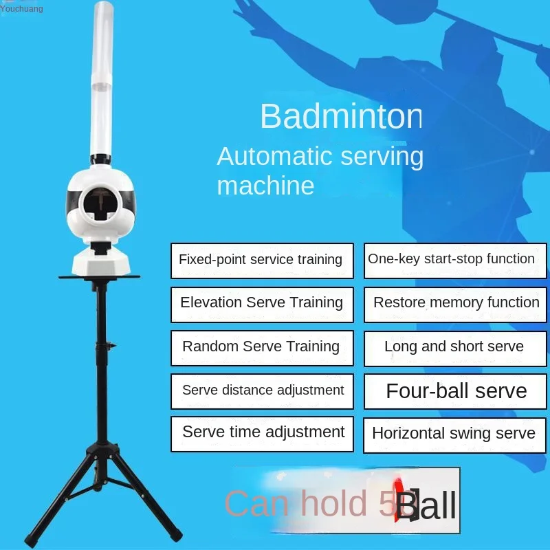 

Badminton Automatic Serve Machine Household Single Practitioner Simple Launcher Portable Serve Trainer Children