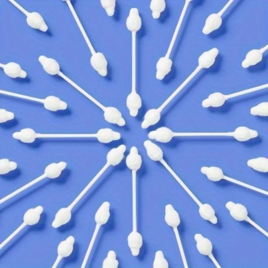 مسحات قطنية - عدد 100 - مسحات قطنية للأطفال للأذنين الصغيرة