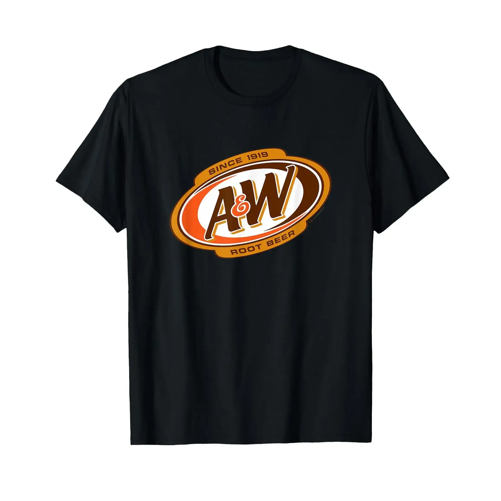 A W Root Beer Since 1919 Retro Soda Badge T Shirt vintage Washed Casual Stretched Slightly Versatile Unisex Comfortable