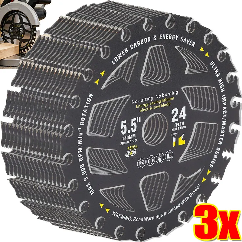

Saving Circular Saw Blade Energy Clean Cut Anti Kickback Design Alloy Teeth Fit Lithium Tools Lumber Plywood MDF Woodworking
