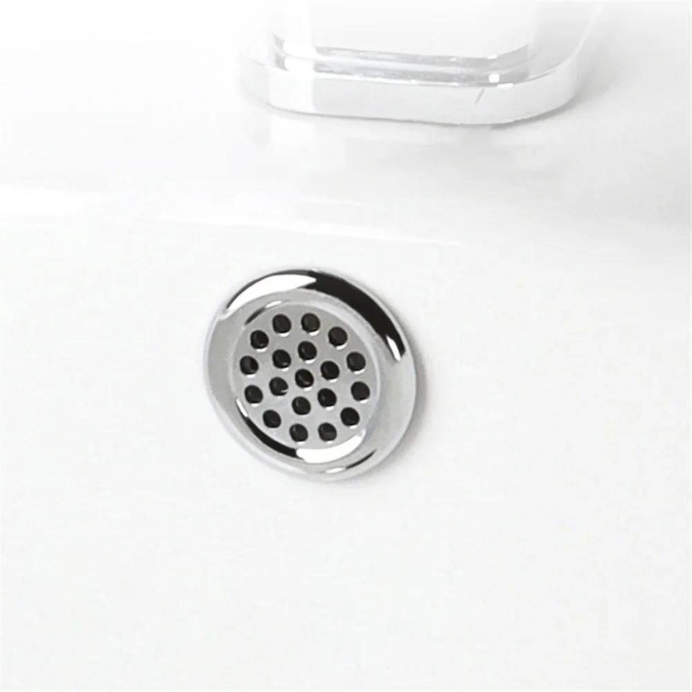 4Pcs Plastic Sink Hole Overflow Cover for Kitchen Bathroom Basin Trim Bath Drain Cap Sink Wash Basin Round Overflow Ring Plug