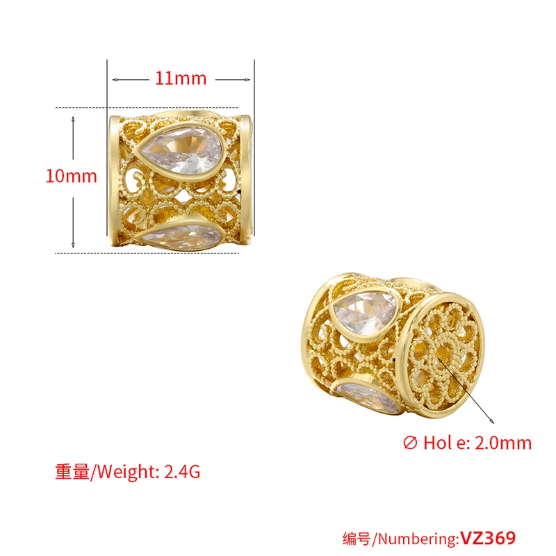 ZHUKOU beads for jewelry making Lovely DIY beads for women handmade bracelets making Accessories supply jewelry materials VZ367