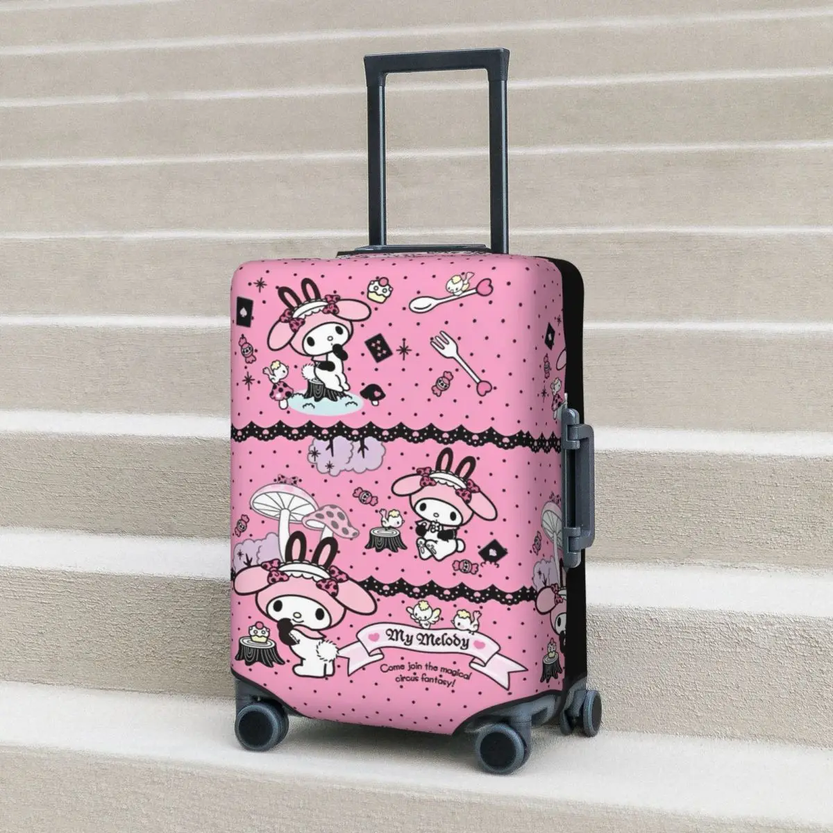 My Melody Sanrio Anime Suitcase Cover Cute Y2K Manga Holiday Business Practical Luggage Case Protector