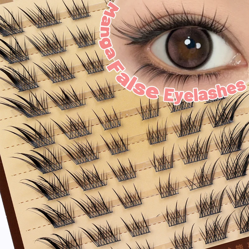 Natural Cluster Fox Style False Eyelashes Fluffy Thick Segmented Tail Elongated Lash Reusable DIY Eyelash Extension Makeup Tools