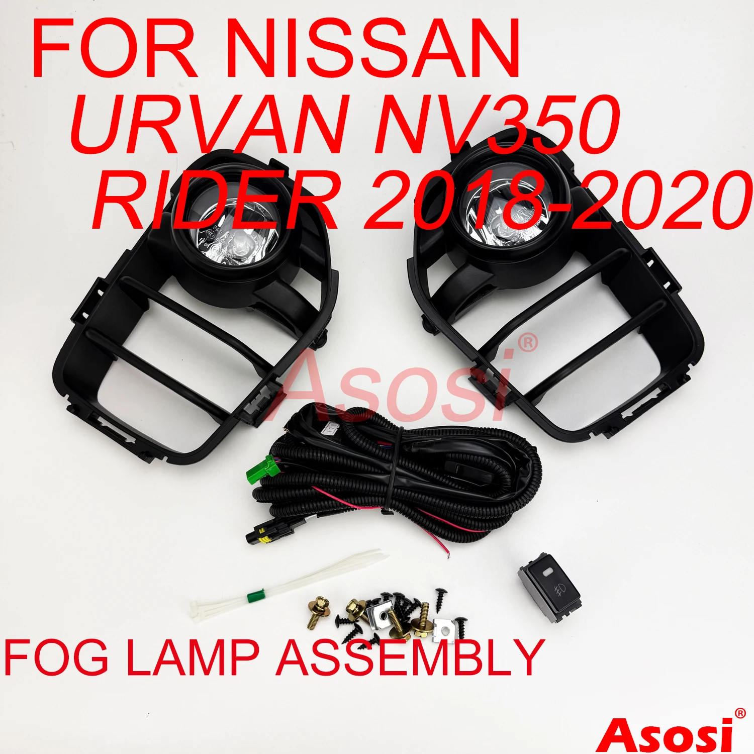 

Front Bumper Fog Lamp Assembly For Nissan Urvan NV350 Rider 2018 2019 2020 2021 2022 Complete Kit Direct Replace Or Upgrade