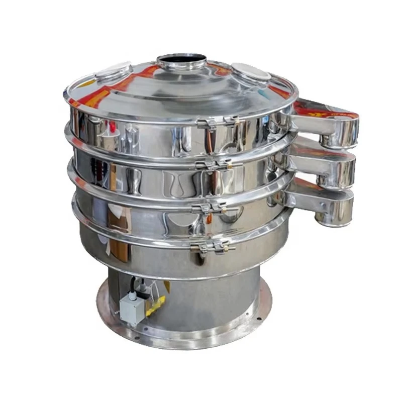 SUS304 Small Particles Sweet Potato Residue Sifter Sesame Seeds Screen Rotary Vibrating Sieve Machine