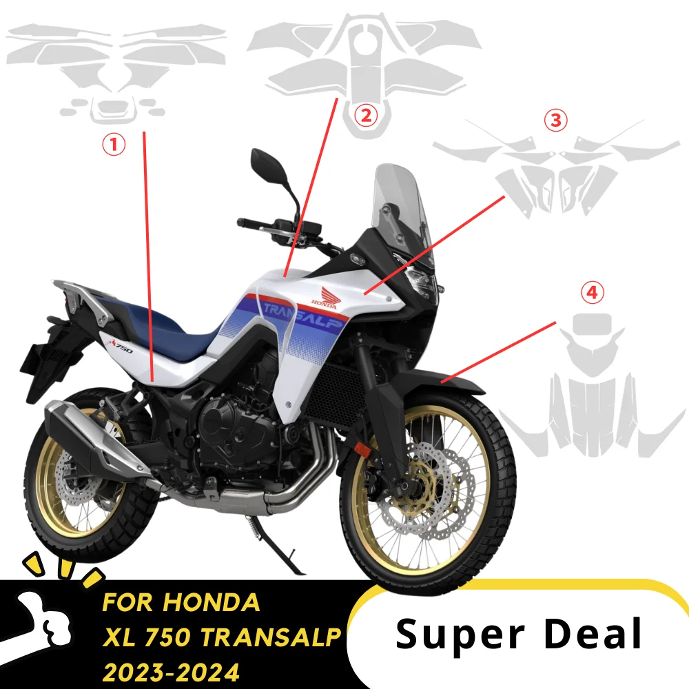 

For HONDA XL750 Transalp PPF TPU Protective Film Full Body Paint Protection Scratch Resistant Kit honda xl750 transalp 2024 2023