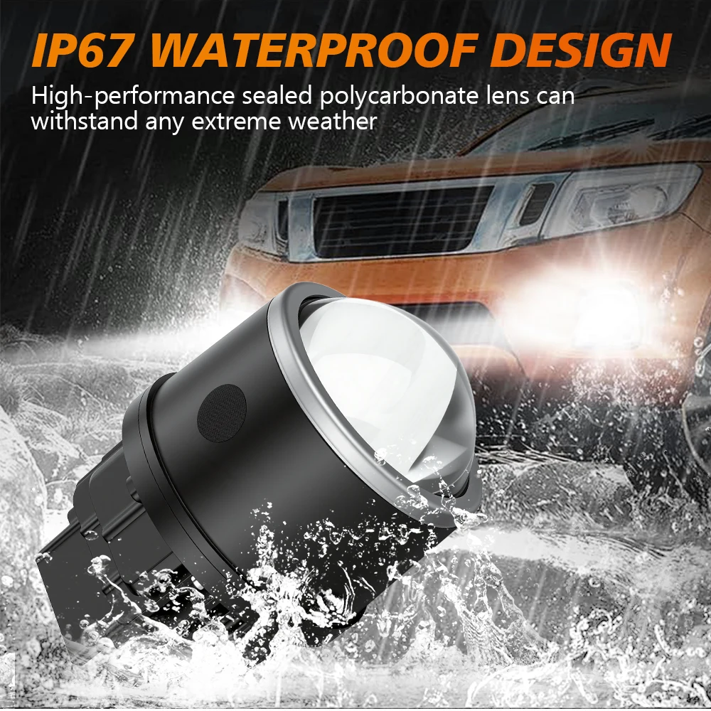 3.0 Inch Bi LED Projector Lens Fog Lights 3000K 4300K 6000K LED Fog Lens Driving Light Lens Spotlights FOR Audi S4 B8 2008-2012