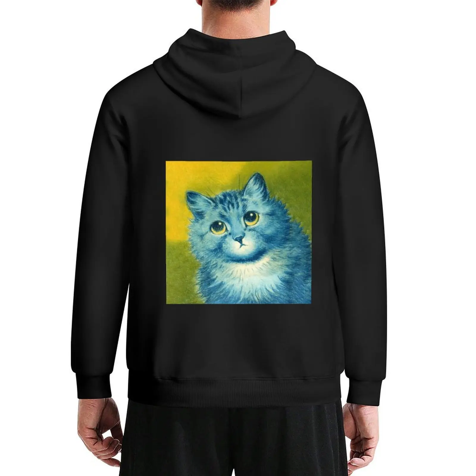 

BLUE CAT - Louis Wain Classic . Hoodie men wear mens clothes winter clothes men clothes tracksuit men