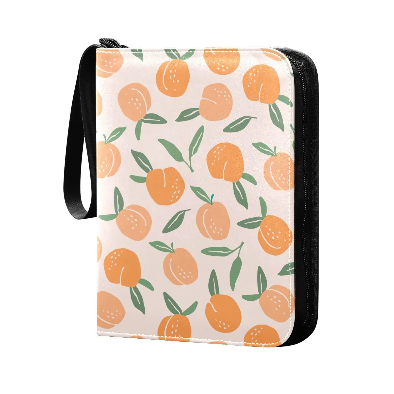 Peaches Card Binder 4 Pocket Card Binder, 400 Double Sided Pocket Album for Sport Game Cards, Unique Card Collection Storage