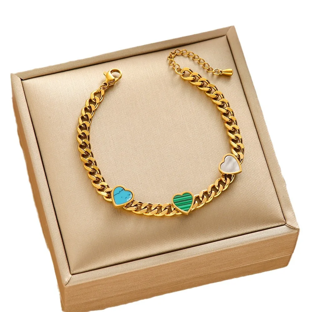 

Niche design creativity, personalized geometric shapes, heart-shaped long bracelets