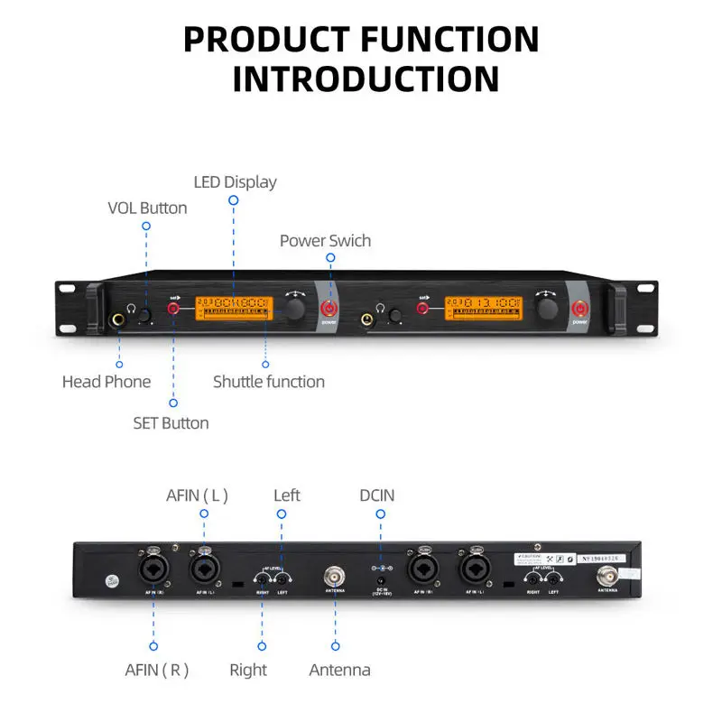 New EIF IEM-1200 Monitoring Systems Wireless in Ear Professional Stage Wireless Monitor System 2 Receiver