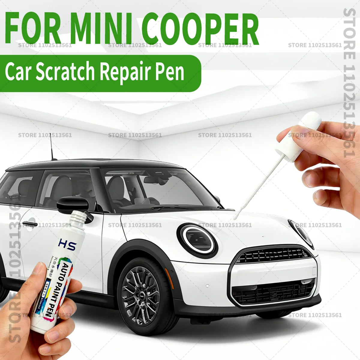 Car Paint Repair Pen Touch Up Scratch Remover DIY Auto Accessories Magic Blue Yellow Polar Bear White Green Gray For MINI COOPER
