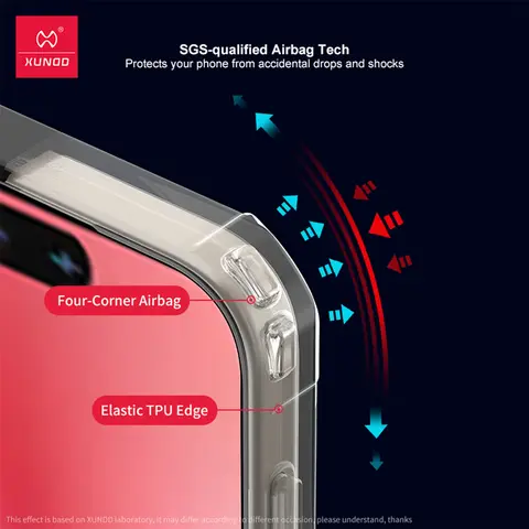 Xundd For VIVO X300 X300 Pro Case,Airbag Anti-drop Shell Acrylic+TPU Back Stripes Transparent Cover With Magnetic Stand