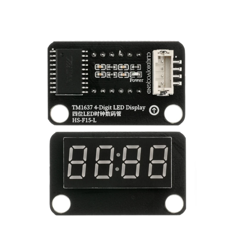 

TM1637 Four-position LED digital tube display module LED brightness adjustable with clock compatible Arduino Lego