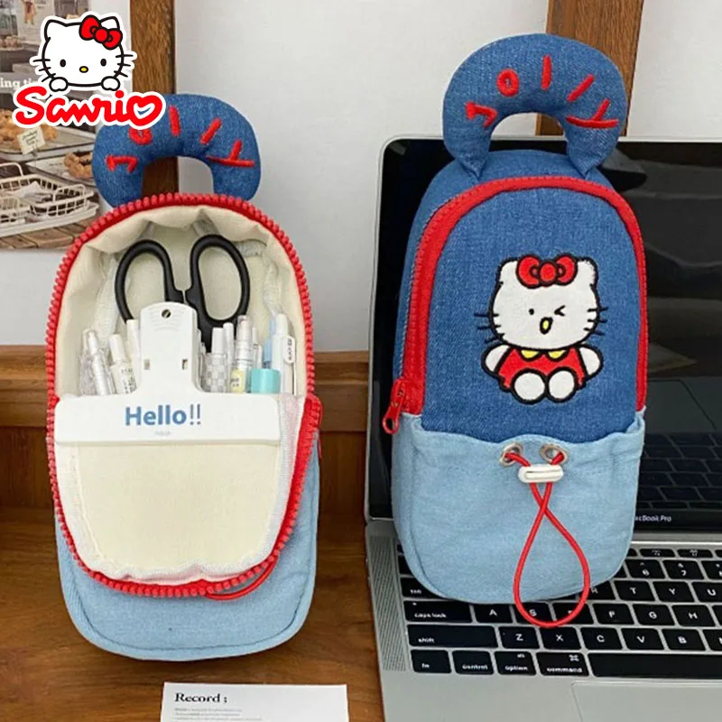 Sanrio Hello Kitty пенал с героями мультфильмов, большая вместительная сумка для хранения, устойчивый к падению органайзер для студентов, канцелярские принадлежности, школьные принадлежности