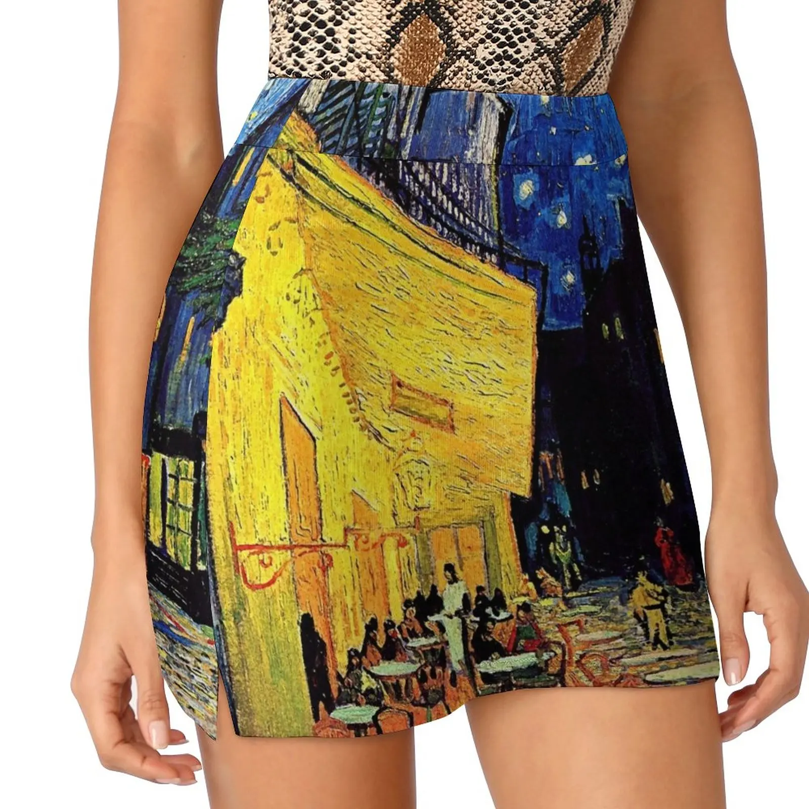 

Vincent Van Gogh - Cafe Terrace at Night Light Proof Trouser Skirt mini denim skirt outfit korean style