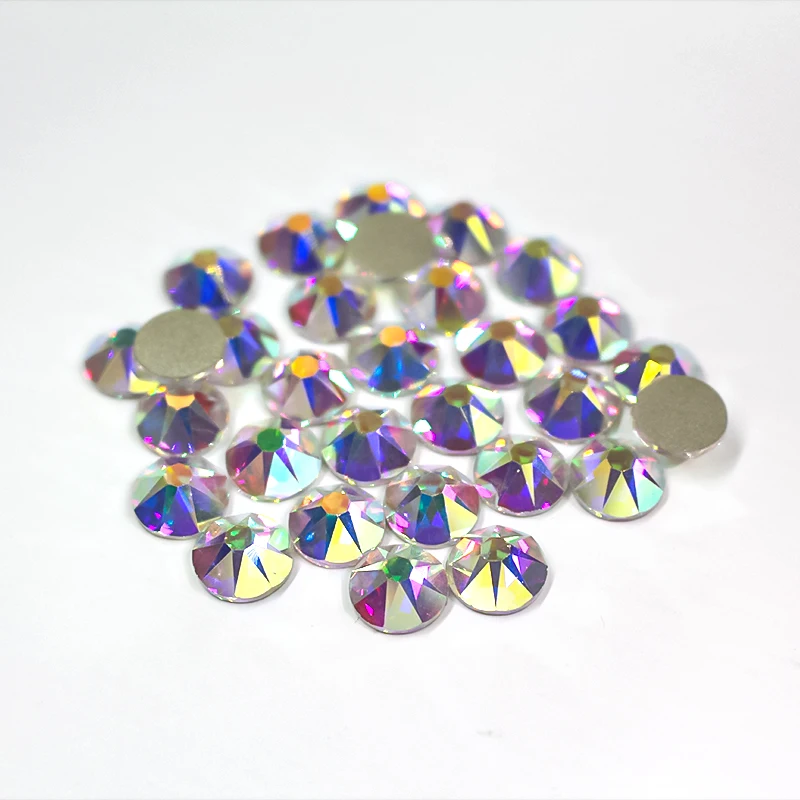 10mm ss50 crystal ab Top Quality 2088 cut flat back Non hotfix rhinestones 8 big 8 small facets biggest glue on crystal strass