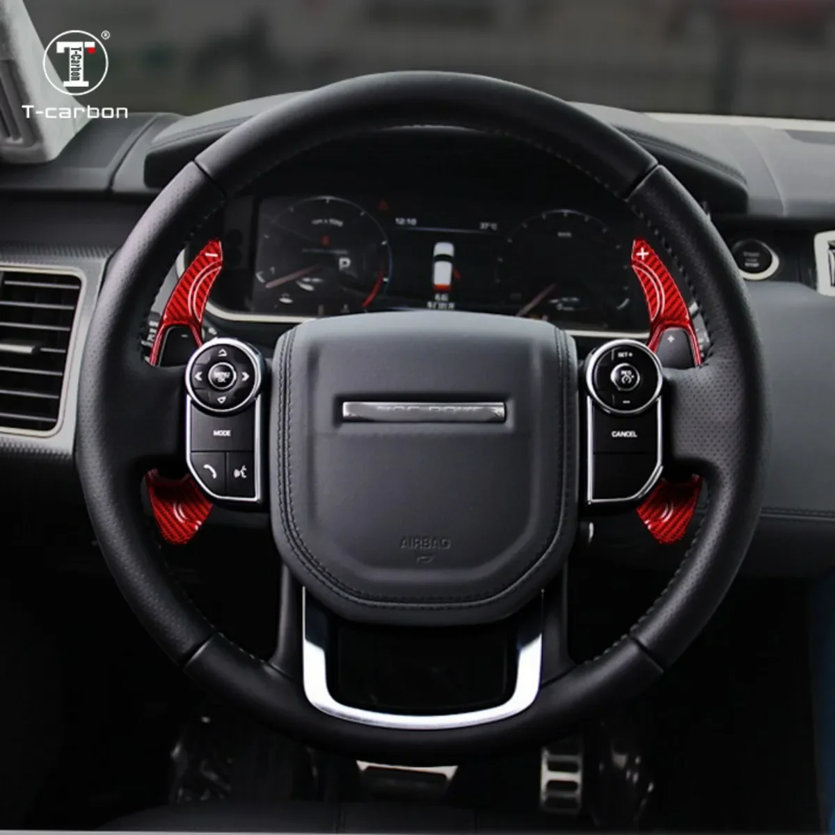 T-carbon Carbon Fiber Car Steering Wheel Shift Paddle Shifter For Land Rover Range Rover Discovery Jaguar XJ XE XFL XF