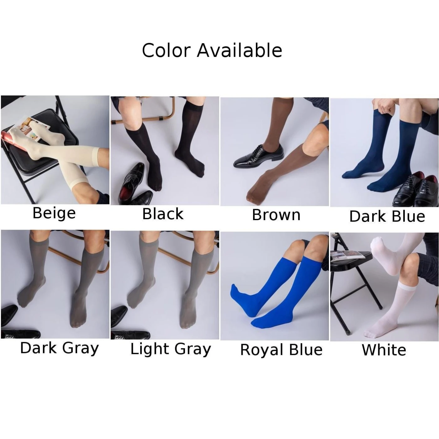 Мужские прозрачные деловые носки, прозрачные чулки, ультратонкие эластичные носки