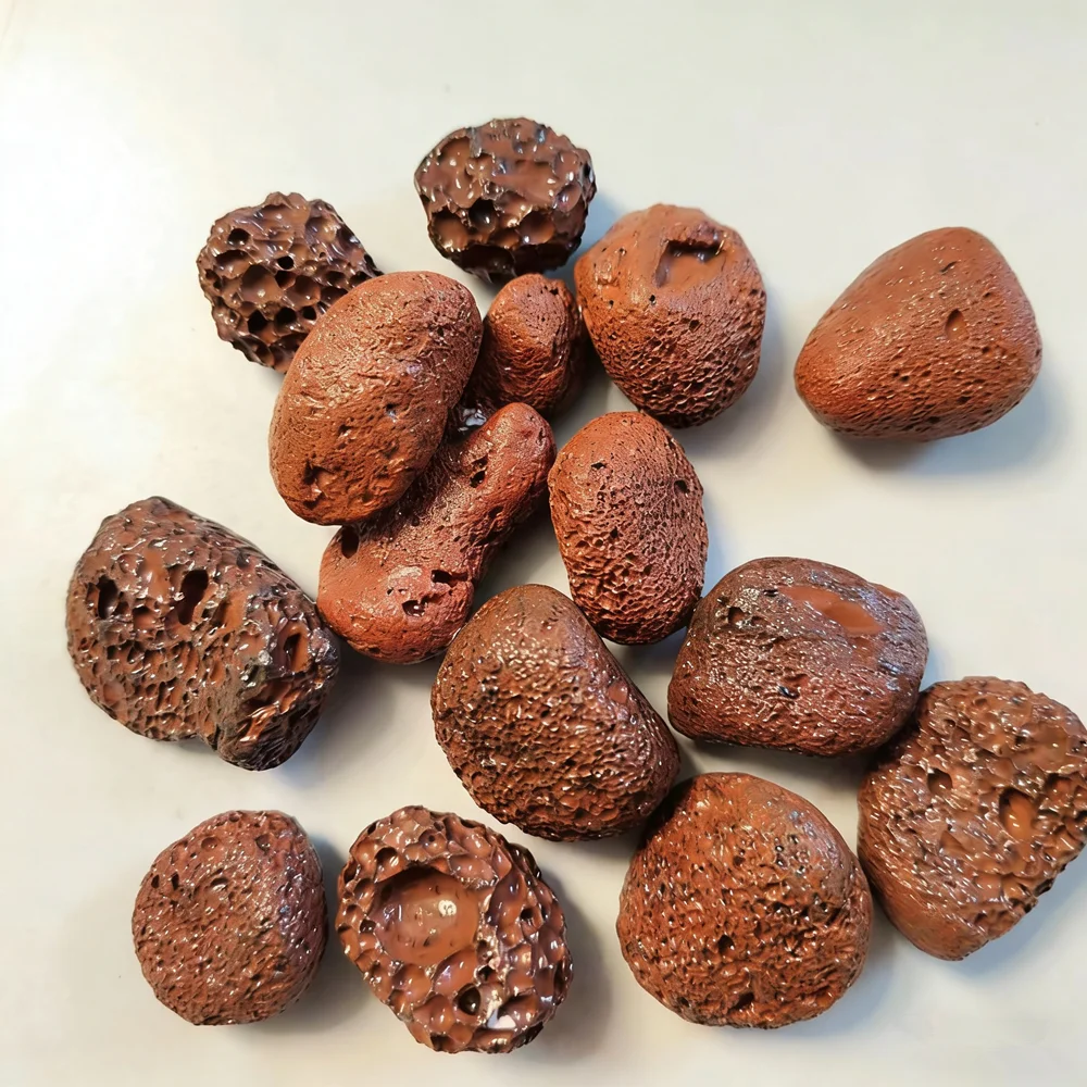 Natural Red Volcanic Rock Original Stone Aromatherapy Essential Oil Diffuser Stones Irregular Energy Home Decoration Stone