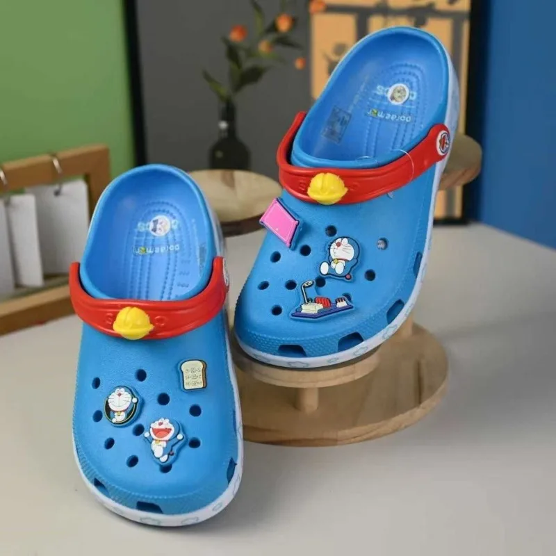 New Doraemon Slippers Creative Personalized Non-slip Breathable Casual Slippers High-value Cartoon Cute Home Outwear Beach Shoes
