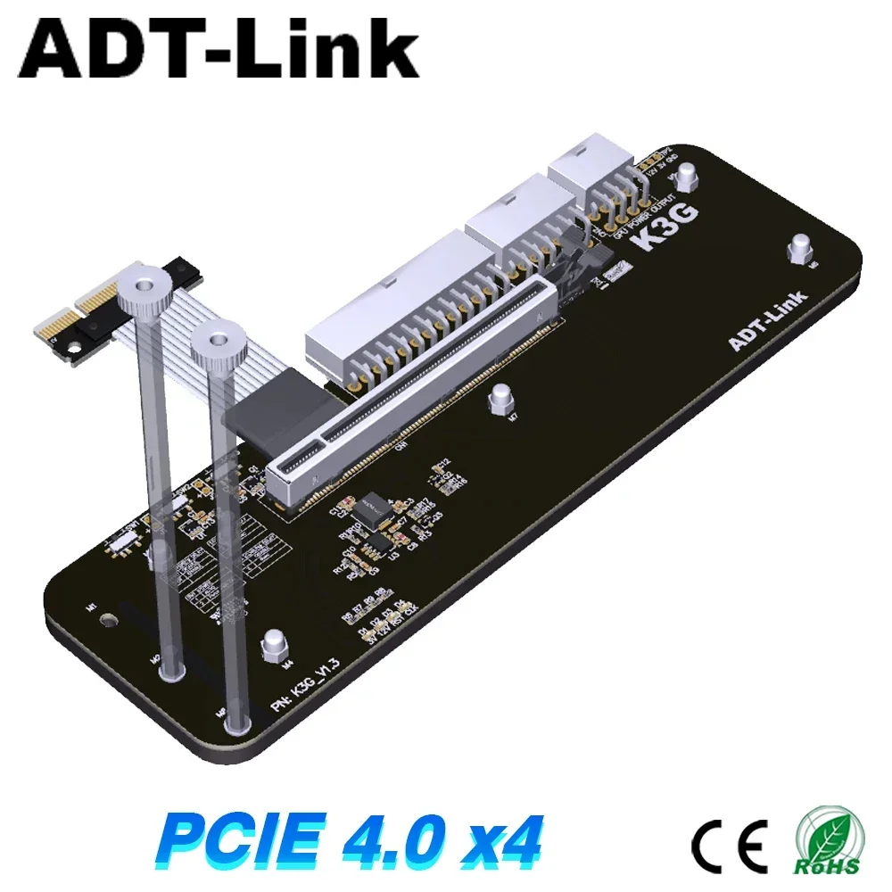 

ADT K23SG R3G Desktop External Adapter for PCIe X4 To X16 Graphics Card Extension Cable Riser PCI-E 3.0 4.0 Notebook ITX/STX NUC