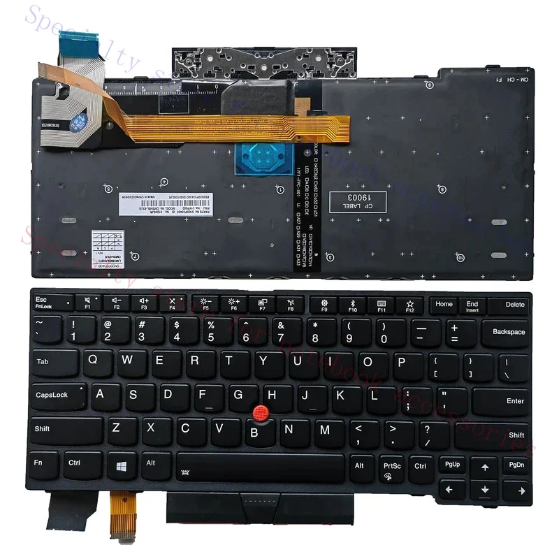 US Laptop Keyboard for Lenovo Thinkpad X280 A285 X395 X390 20KF 20KE
