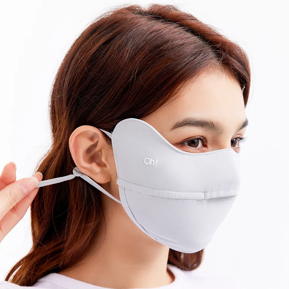 OhSunny Women Full Face Cover Winter Outdoor Warm Anti-Dust Sunscreen Thin Soft Breathable Washable Adjustable Facial Shield