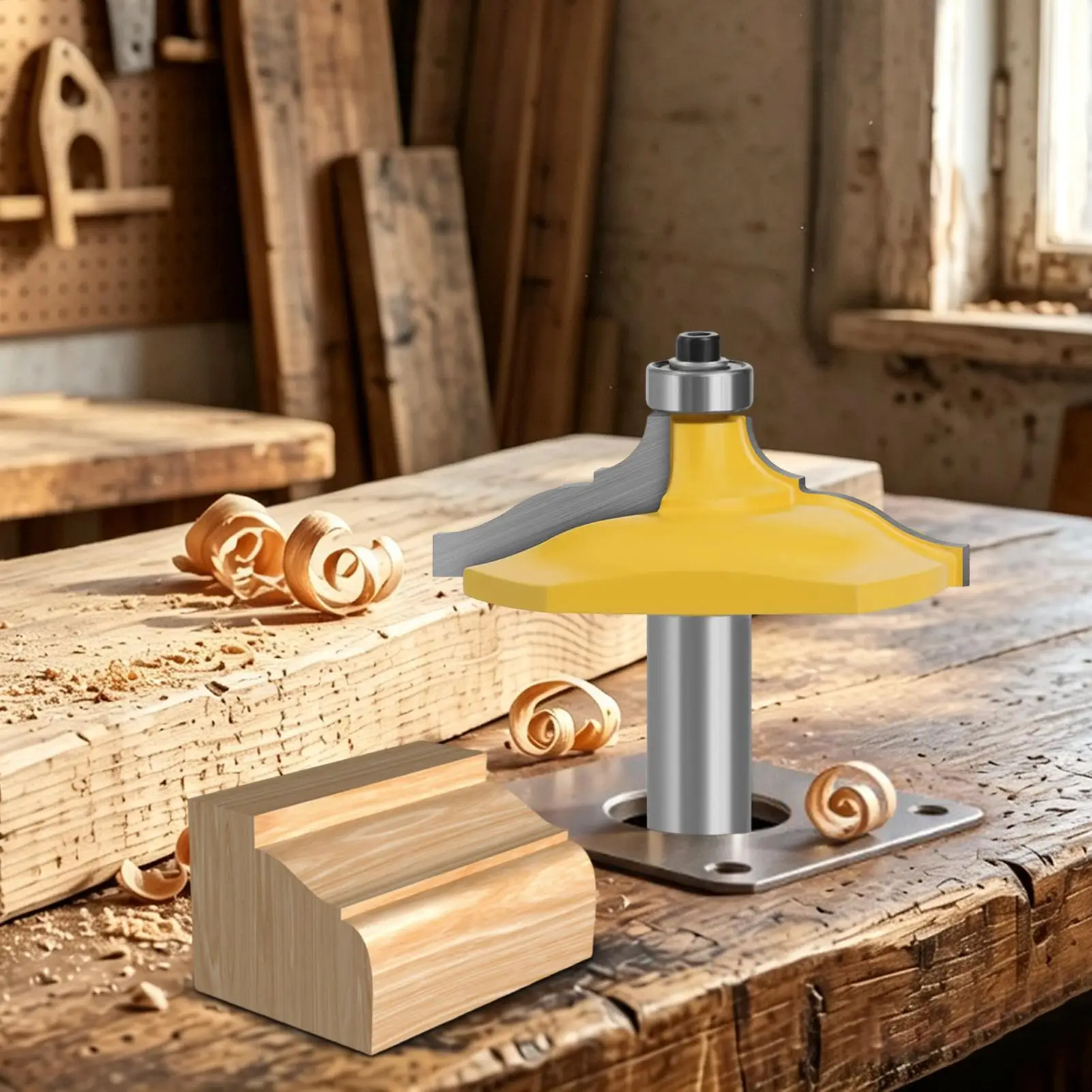 Wood Chamfer Bit Milling Cutter Attachment Woodworking Chamfer Bit For Panel Cabinet Edge Door Window Molding Woodworking