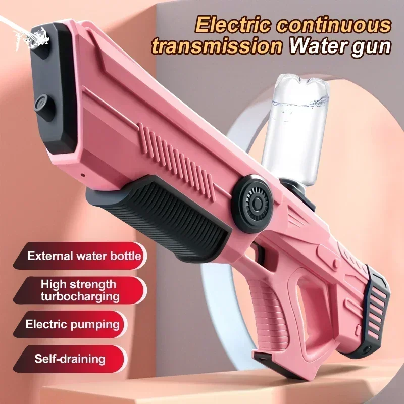 Pistola de armazenamento de água elétrica automática brinquedos portáteis crianças verão praia ao ar livre luta fantasia pistola brinquedos menino criança adulto jogo