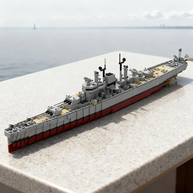 

4053 детали MOC USS Des Moines CA: Модель корабля, конструктор, развивающая игрушка, DIY, обучающие кирпичики, рождественские подарки, подарки на день рождения для детей