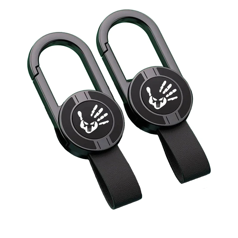 LLavero de coche con hebilla de Metal de cuero PU Punisher de alta gama, llavero para hombre para Mitsubishi Nissan Lexus Fiat Tesla Abarth Buick Cadillac