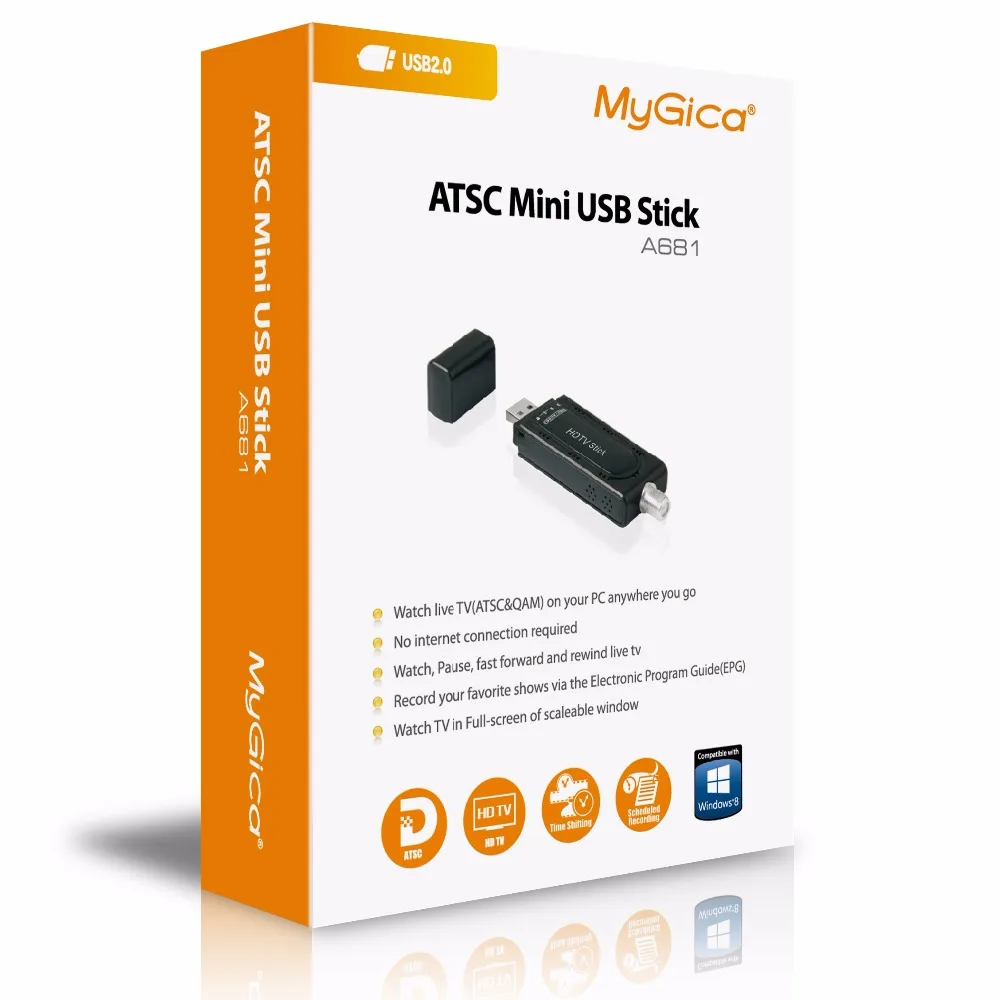 New ATSC USB TV Stick A681B HD TV tuner for United States, Canada, South Korea, Mexico