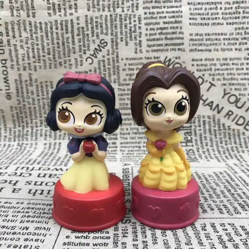 Disney  PVC Hollow Anime Figurine Model Snow White Princess Bella Vinyl Toy Ornaments