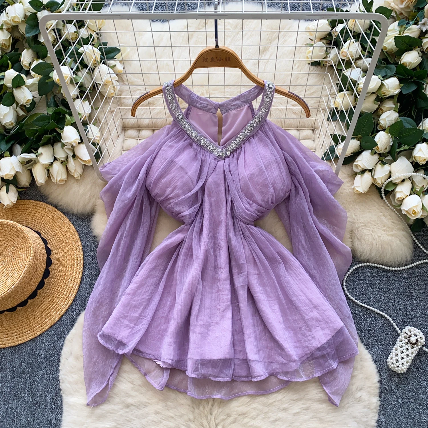 

Chic off shoulder mesh blouse Sexy Basic Tees Fashion Women Streetwear hotsweet women clothing