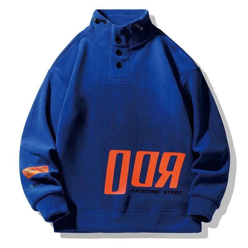 

2024 Autumn Fleece Hoodie Men's Thick Warm Hoodie Winter Trendy Fashion Clothing Sweatshirt