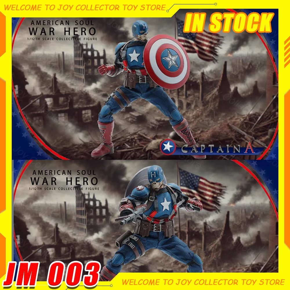 

Joy Man Toys JMToys JM003 1/12 Zombie Captain America Action Figure Model American Soul War Hero CAPTAINA Figurine Model Toys