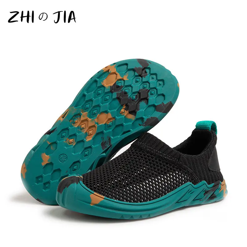 New Summer Casual Sports Shoes Single Mesh Breathable Comfortable Sneaker for Boys Girls Knitted Running Footwear Children 26-37