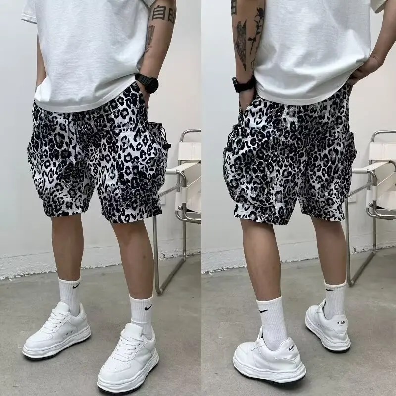 Classic Colorful Leopard Shorts Men Summer Beach Short Pants Hawaii Beach Swimming Pants Swim Trunks Cool Ice Shorts