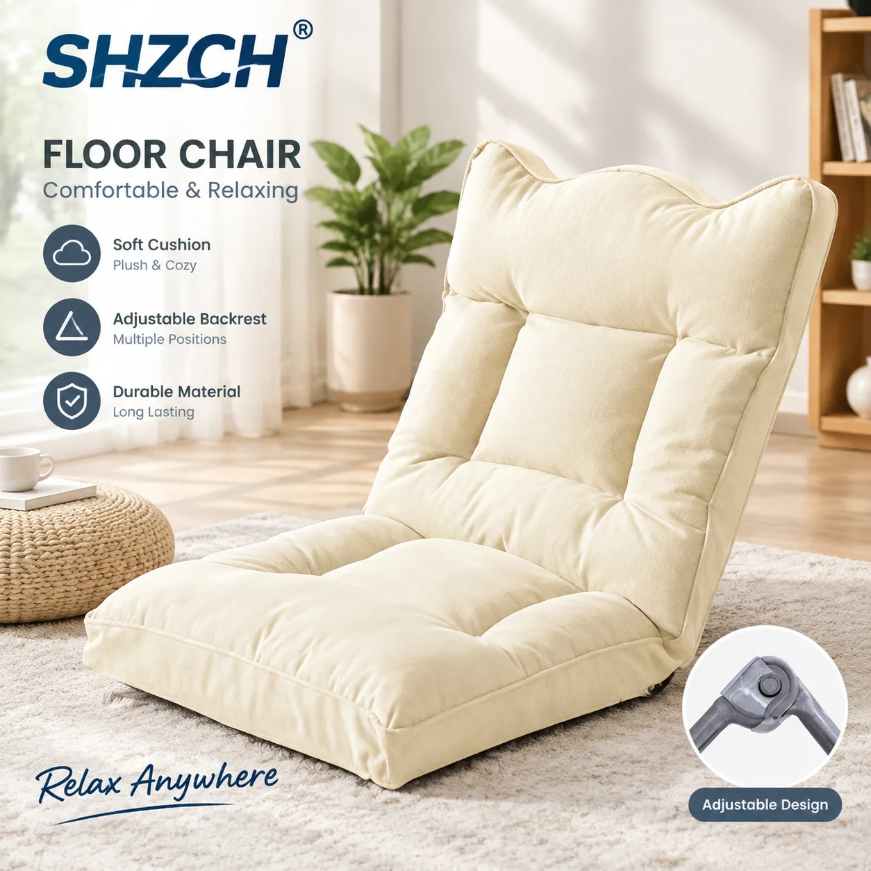 Ergonomic Foldable Lazy Sofa Chaise Lounge High Back Chair for Breastfeeding Detachable Washable Cover Multi-functional Recliner