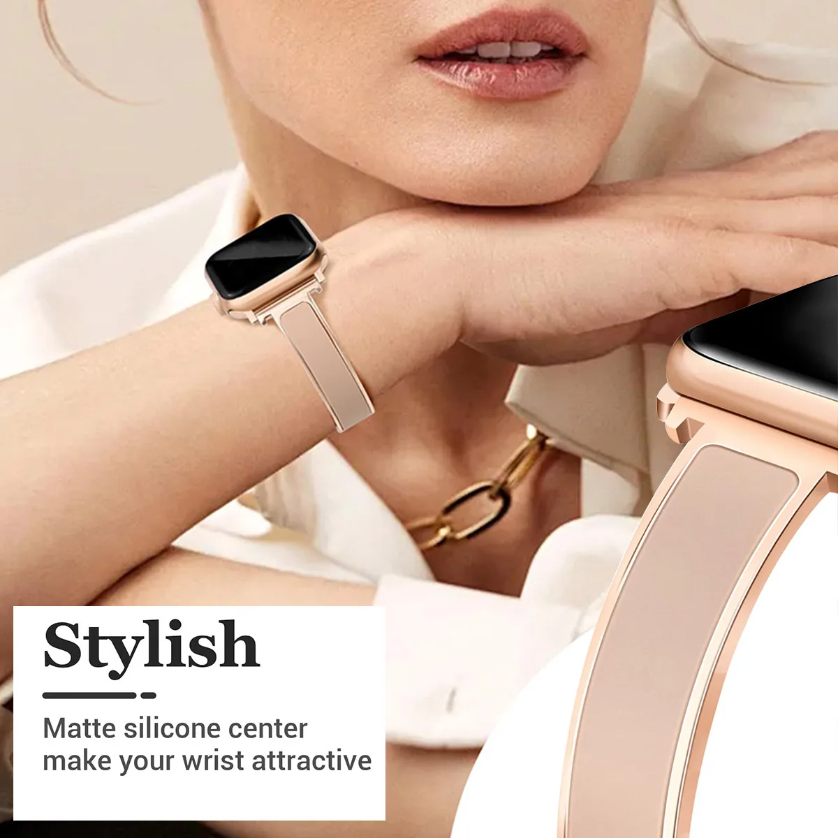 Bracelet strap ADAPTS to Apple Watch Series 10 9 8 7 6 5 4 SE for 38/40/41/42/44/45mm 46mm 49mm jewelry deduction women's strap image 2
